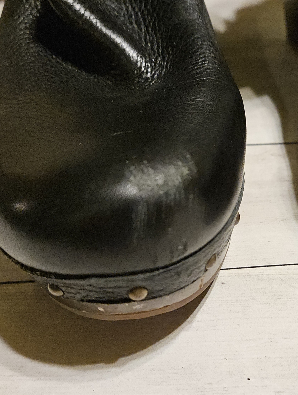 UGG Black Leather Studded Clog Booties - Picture 4 of 6